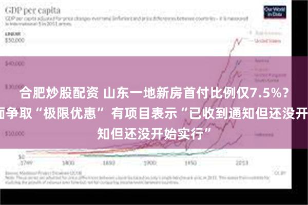 合肥炒股配资 山东一地新房首付比例仅7.5%？政府出面争取“极限优惠” 有项目表示“已收到通知但还没开始实行”