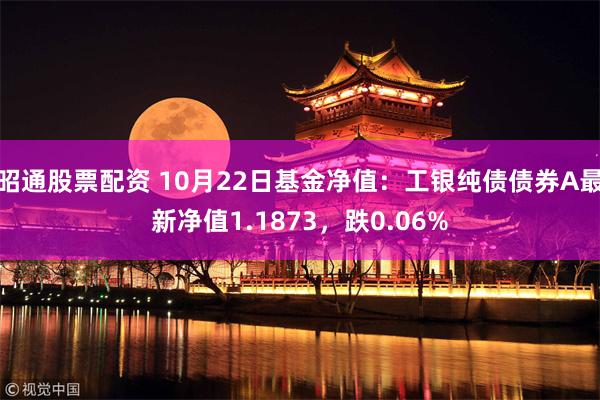 昭通股票配资 10月22日基金净值：工银纯债债券A最新净值1.1873，跌0.06%